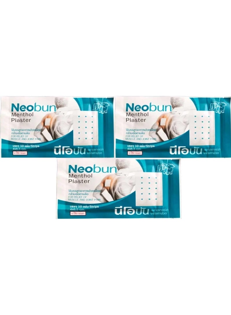 لصقات نيوبن المنثول لتخفيف الألم - عبوة من 3 قطع، 30 لصقة إجمالاً، راحة سريعة التبريد - Image 2